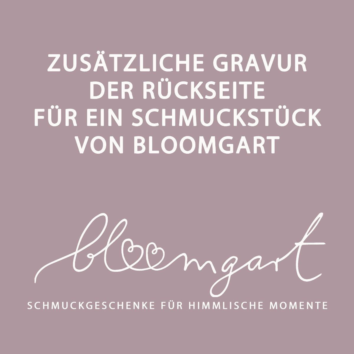 Service-Produkt: Zusätzliche Gravur auf der Rückseite eines Silberanhängers