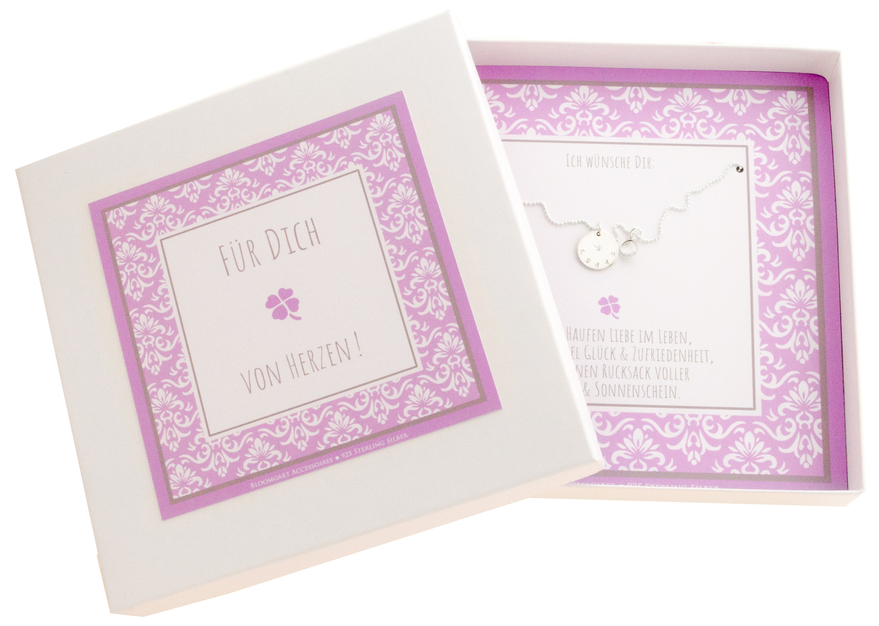 Namenskette LOTTA 925 Silber personalisierte Geschenkbox
