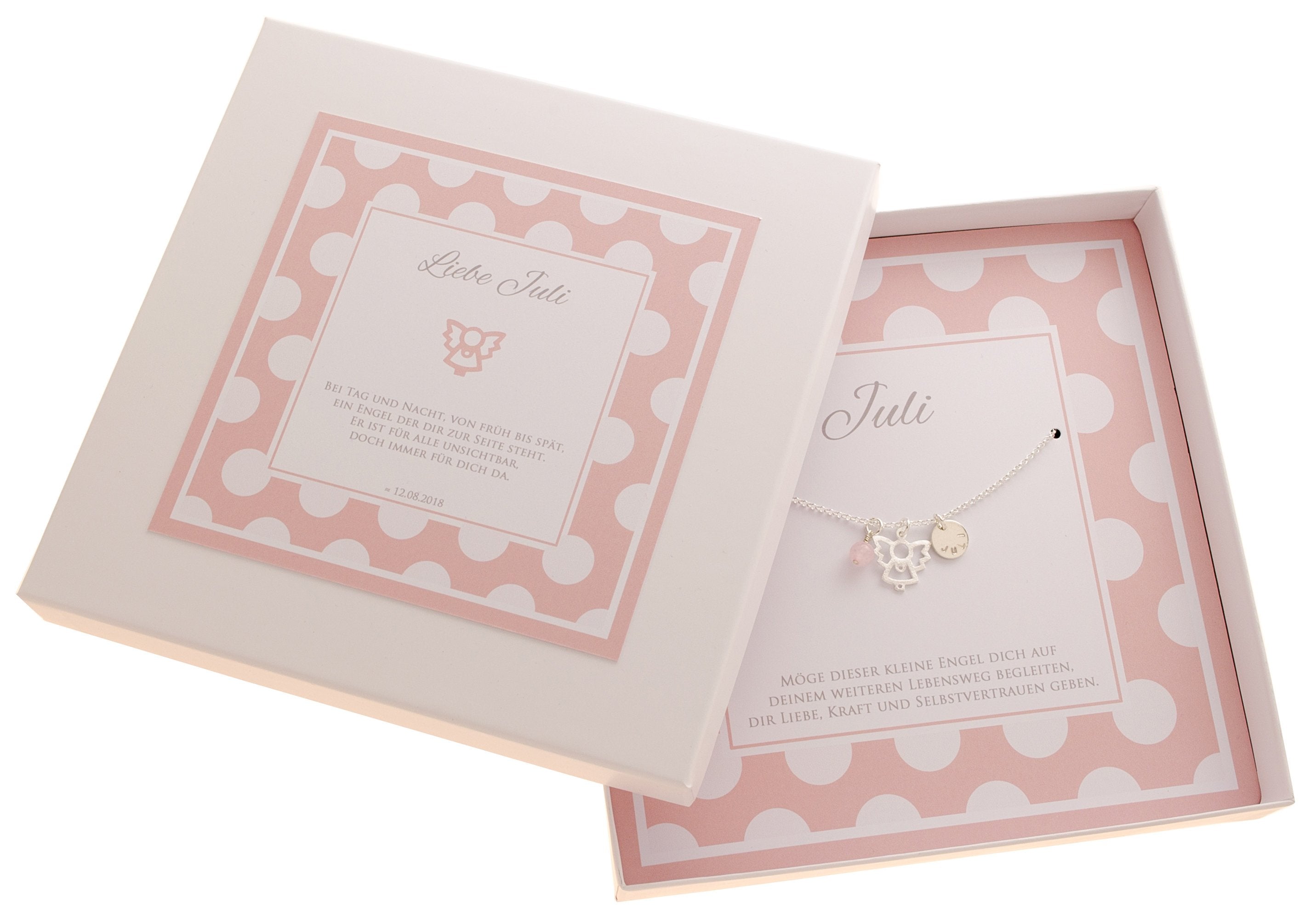 Personalisiertes Geschenk zur Geburt und Taufe in Box mit individuellem Wunschtext und Taufspruch