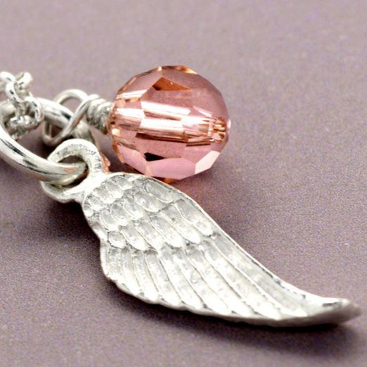Kette mit Engelsflügel Taufkette aus 925 Sterling Silber Taufkette Mädchen Geschenk Patentante Glücksbringer Talisman Engelsrufer