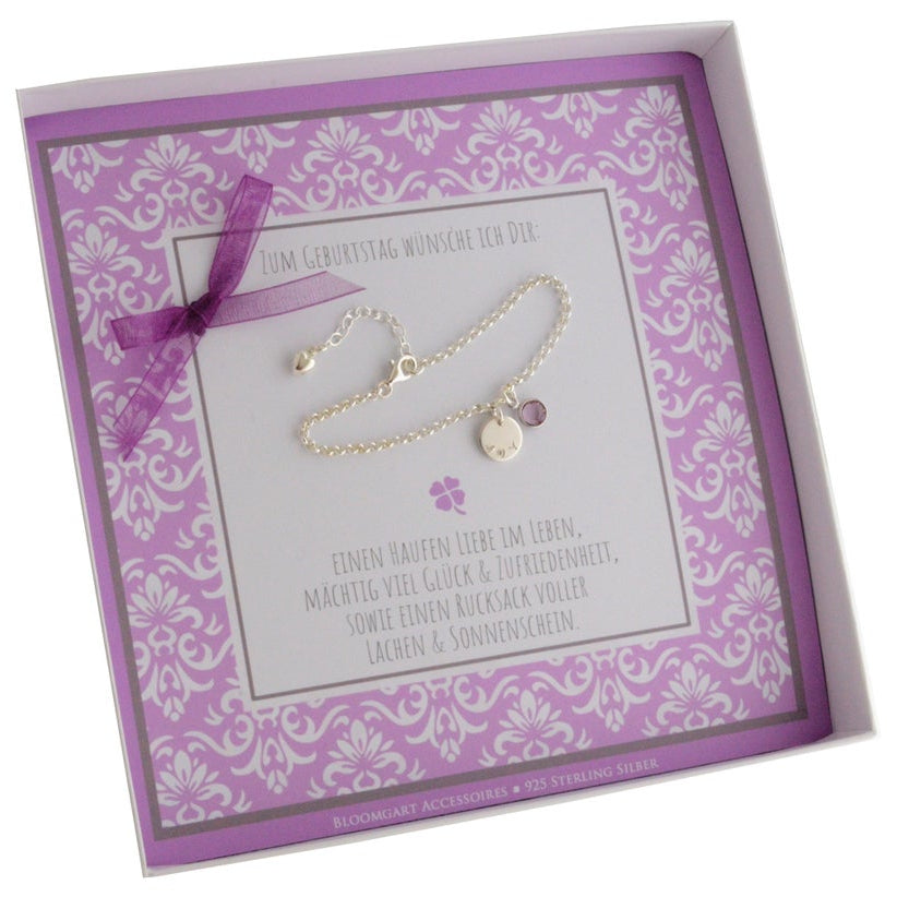 Personalisiertes Kinderarmband 925 Sterling Silber mit Namensgravur - Bloomgart Schmuck