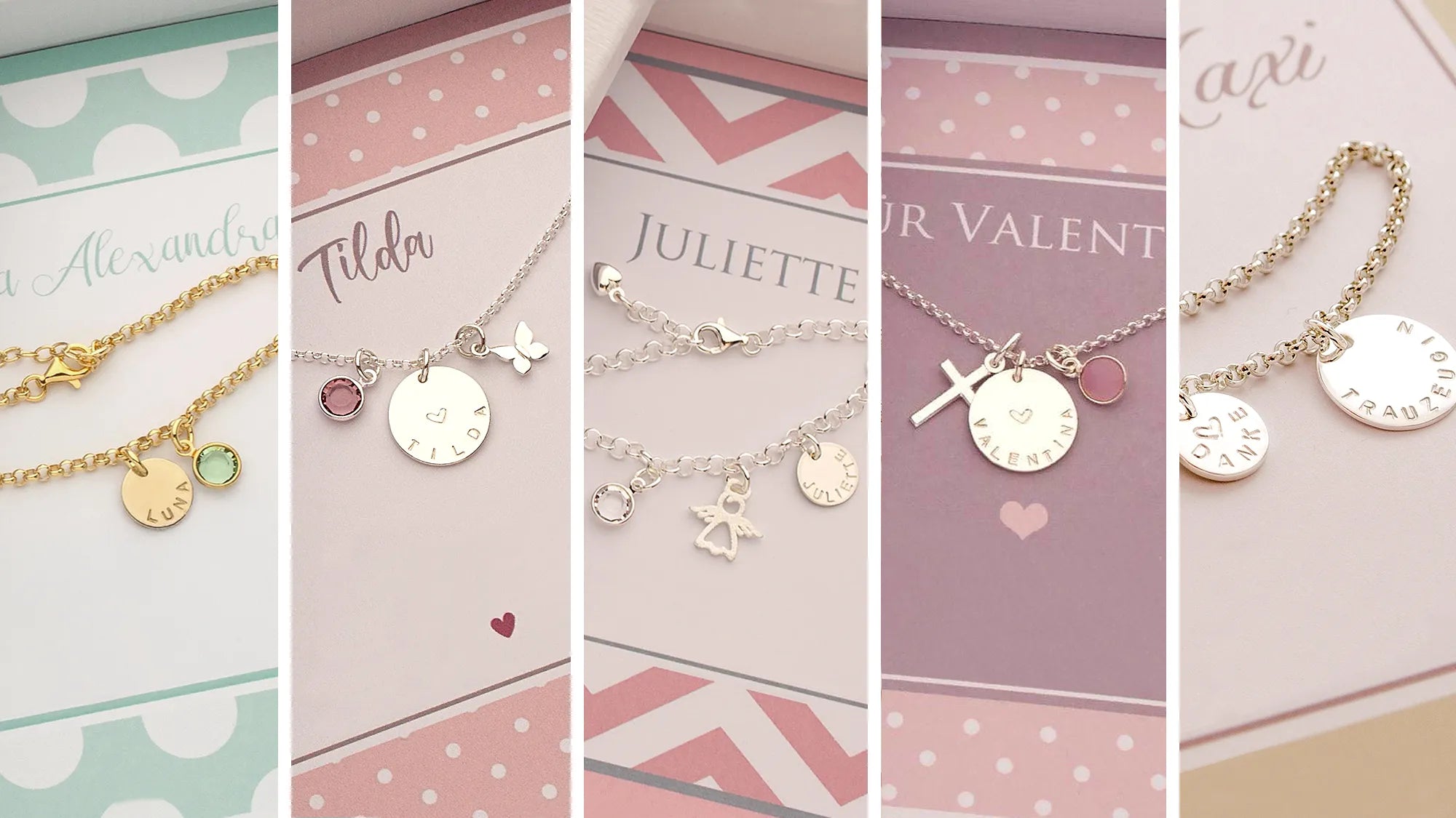 Die 5 beliebtesten Bloomgart-Schmuckstücke 2026 – personalisierte Armbänder und Ketten zur Geburt, Taufe, Einschulung, Kommunion und Hochzeit