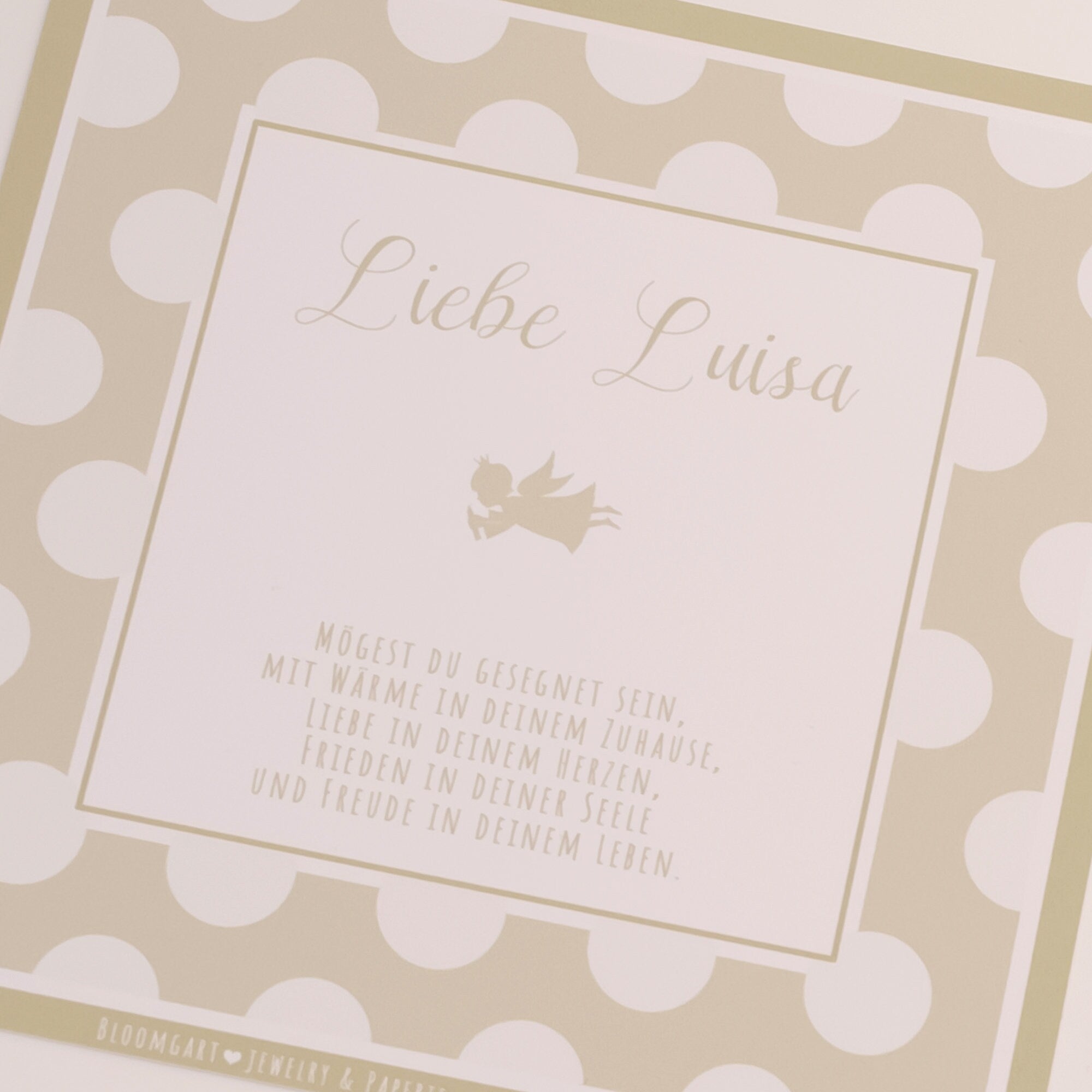 Personalisierte Schutzengel Kette "Luisa" mit Gravur & Edelstein
