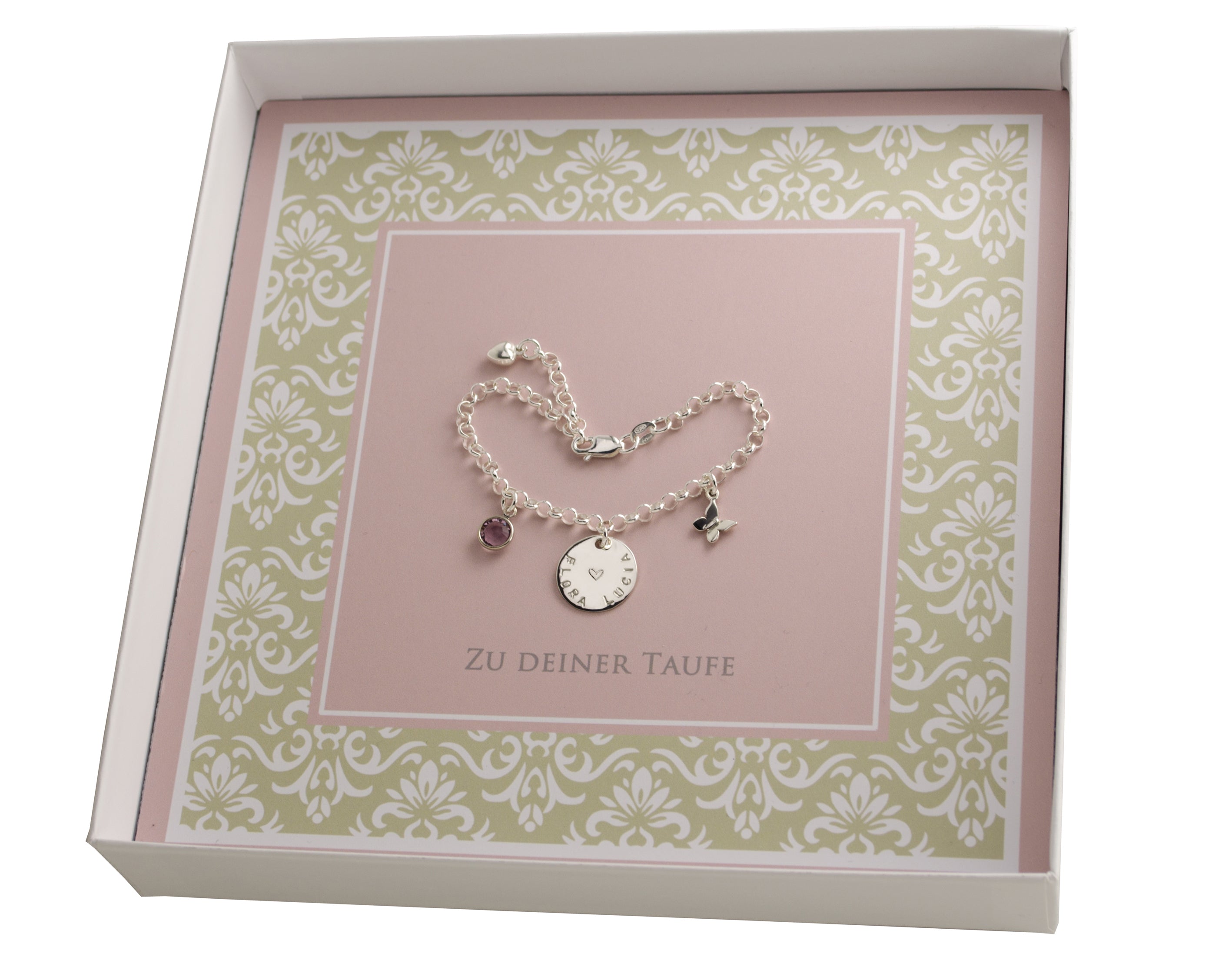 Kinderarmband BUTTERFLY mit Gravur 925 Silber