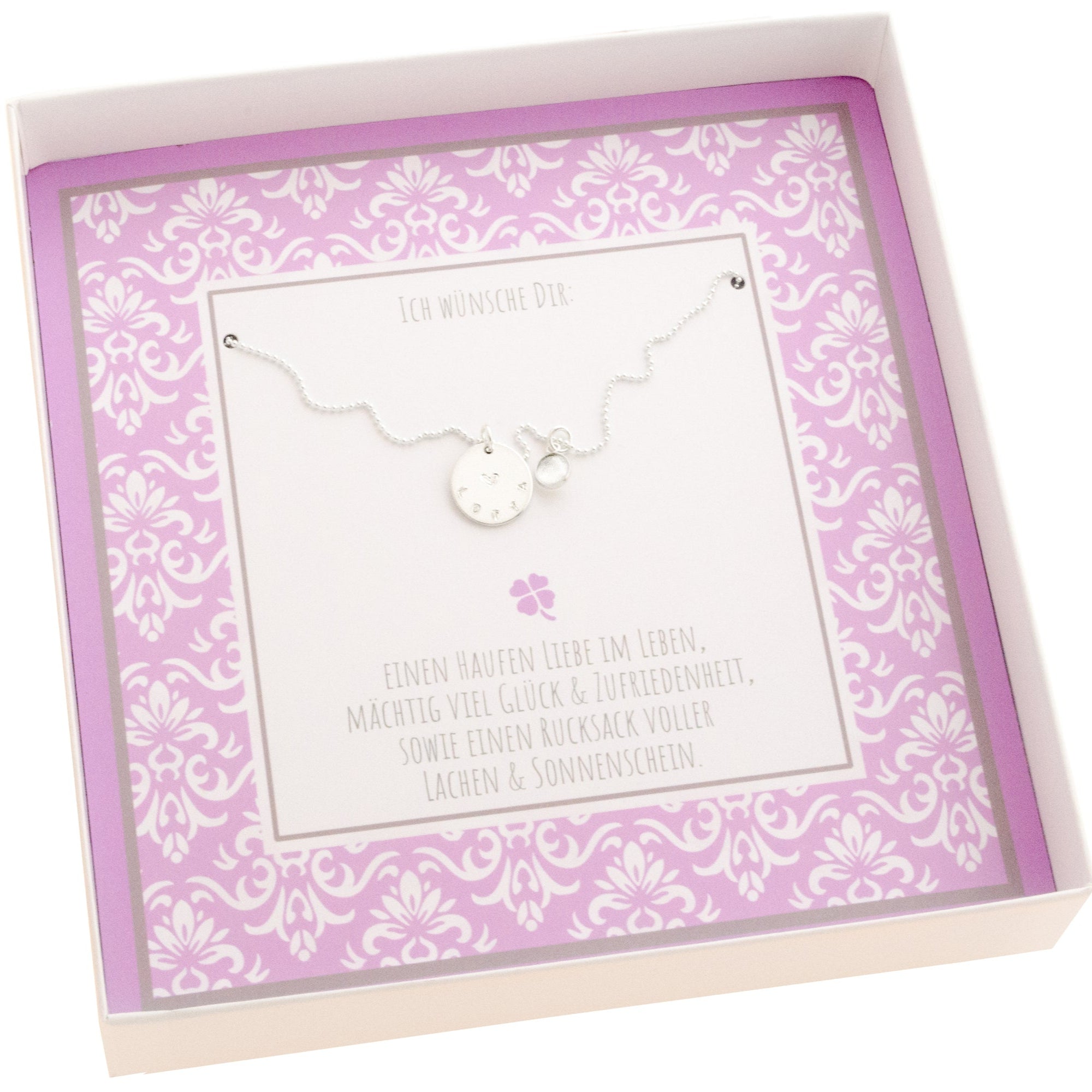 Namenskette LOTTA 925 Silber personalisierte Geschenkbox